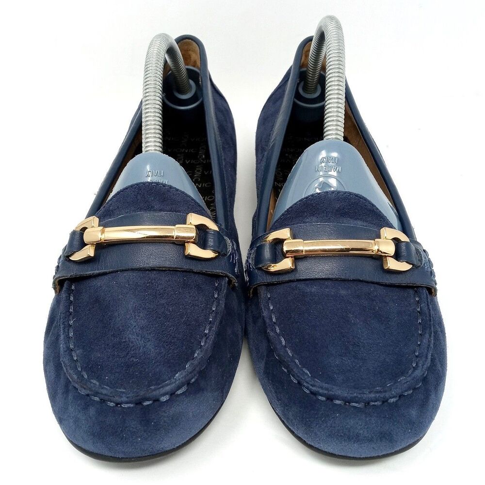 Vionic Kenya Suede Loafers Women's Size 7.5 Horsebit Orthotic Driving Shoes - Picture 4 of 10